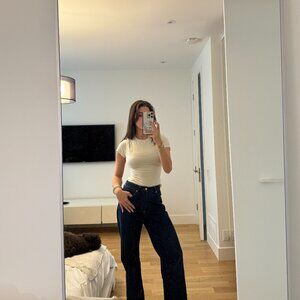 Skims Cotton Jersey T-Shirt – Bone / Size S